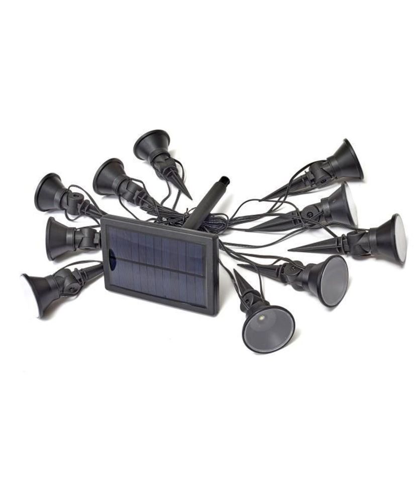 Solar garland - Multi-spots 5L - 10 bulbs - Cool white - 5 lumens Solar garland - Multi-spots 5L - 10 bulbs - Cool white - 5 lumens