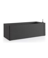 Bac à fleurs rectangulaire Natural Delux - 100 x 43x33 cm - 90 + 6,5L dans la réserve - Anthracite