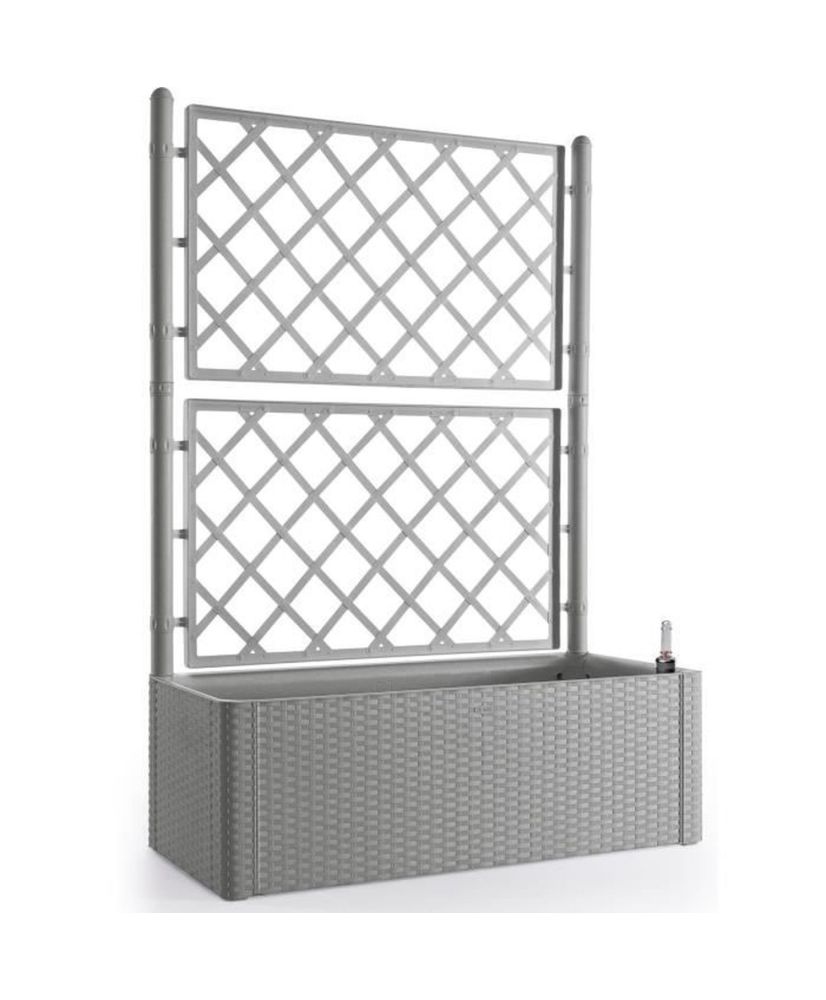 Deluxe-Blumenkasten – rechteckig mit grauem Steinspalier – 100 x 43 x 142 cm Deluxe-Blumenkasten – rechteckig mit grauem Steinspalier – 100 x 43 x 142 cm