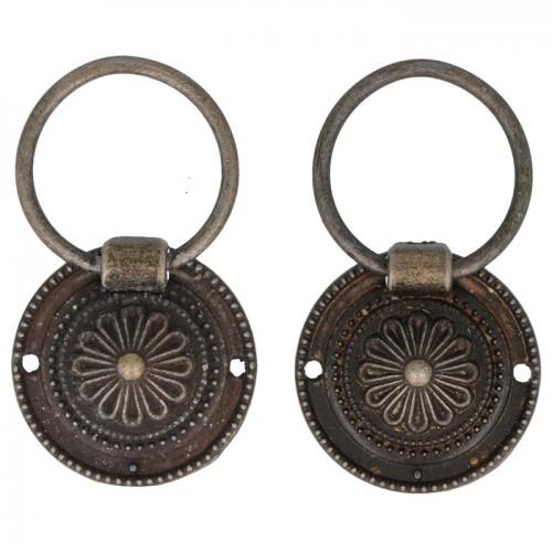 2 poignées de tiroir métalliques style japonais - Ø 3,7 cm 2 poignées de tiroir métalliques style japonais - Ø 3,7 cm