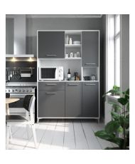 Küchen-Sideboard – Mattgrau – 5 Türen – ECO – 120 x 40 x 178 cm
