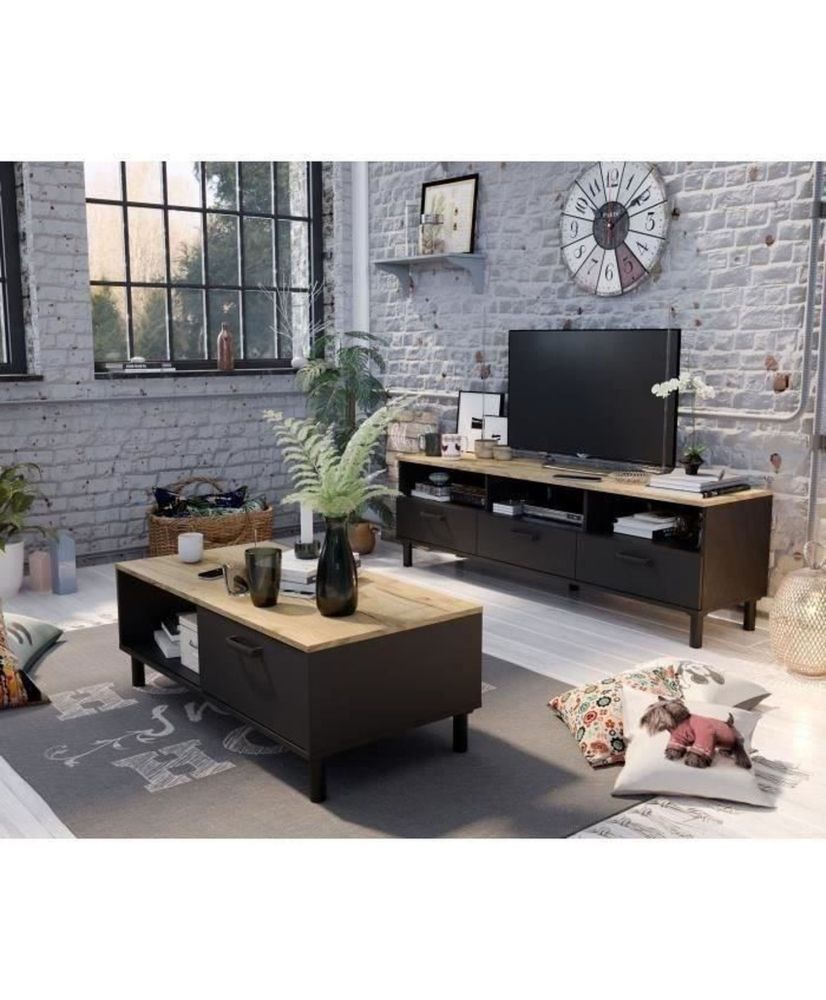 TV Unit + Coffee Table Set - Coffee Table: 110x55x40 - Tv Unit: 159x40x49 TV Unit + Coffee Table Set - Coffee Table: 110x55x40 - Tv Unit: 159x40x49
