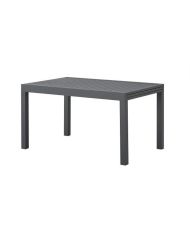 Rectangular extendable garden table for 6 to 8 people - Aluminum structure - 135-270 x 90 x 75 cm - Dark gray
