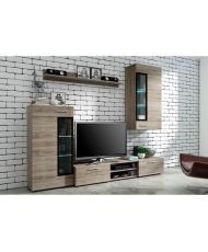 TANGO Meuble TV contemporain mélaminé bois - 176 cm