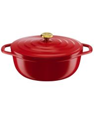 Air cocotte légere ovale 30 x 23 cm, fonte d'aluminium rouge