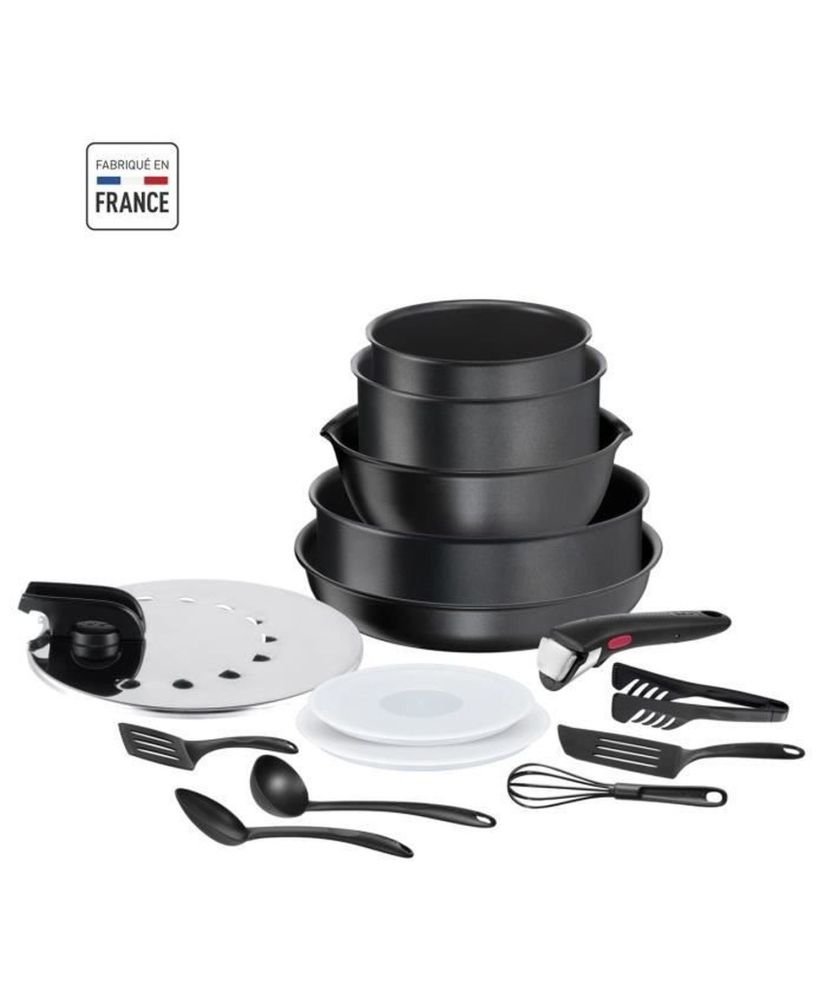 TEFAL Batterie de cuisine 15 pcs, Induction, Revetement antiadhésif, Cuisson saine TEFAL Batterie de cuisine 15 pcs, Induction, Revetement antiadhésif, Cuisson saine