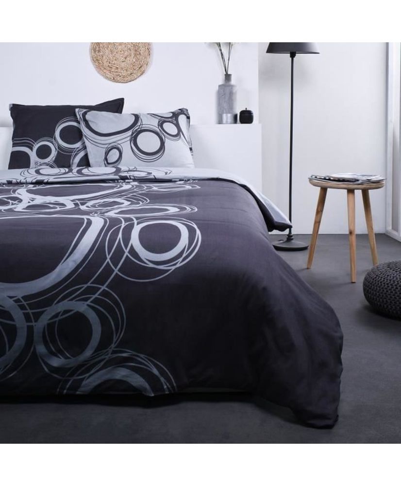 Tom - Bedding set - Cotton - 240 x 260 cm - Gray print Tom - Bedding set - Cotton - 240 x 260 cm - Gray print
