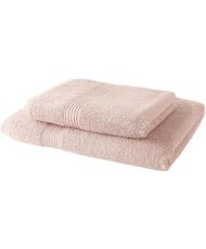 1 Drap de Bain 100% coton 70 x 130 cm + 1 Serviette de Bain 50 x 100 cm - Rose des sables