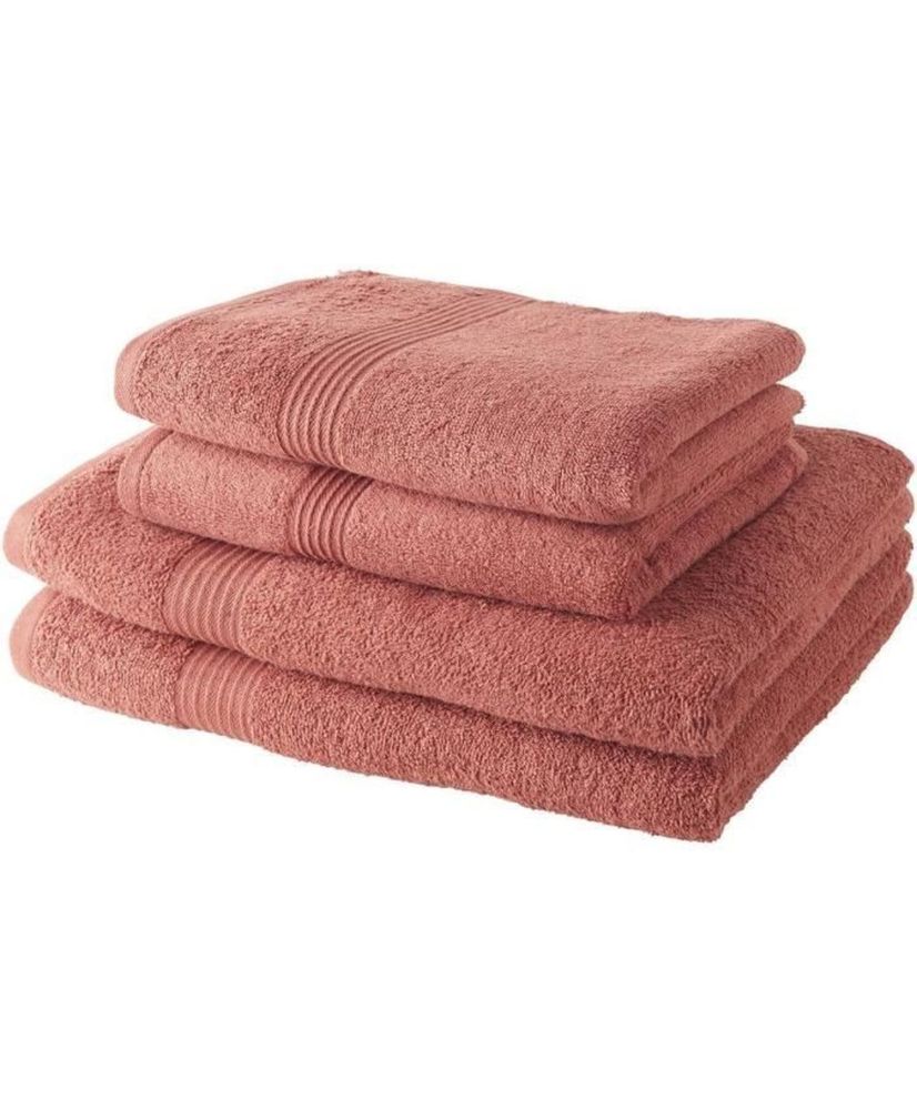 2 Serviettes de Bain 50 x 100 cm + 2 Draps de Bain 70 x 130 cm Terracotta 100% coton 2 Serviettes de Bain 50 x 100 cm + 2 Draps de Bain 70 x 130 cm Terracotta 100% coton