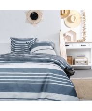Bettbezug 240 x 200 cm – Blau und Weiß