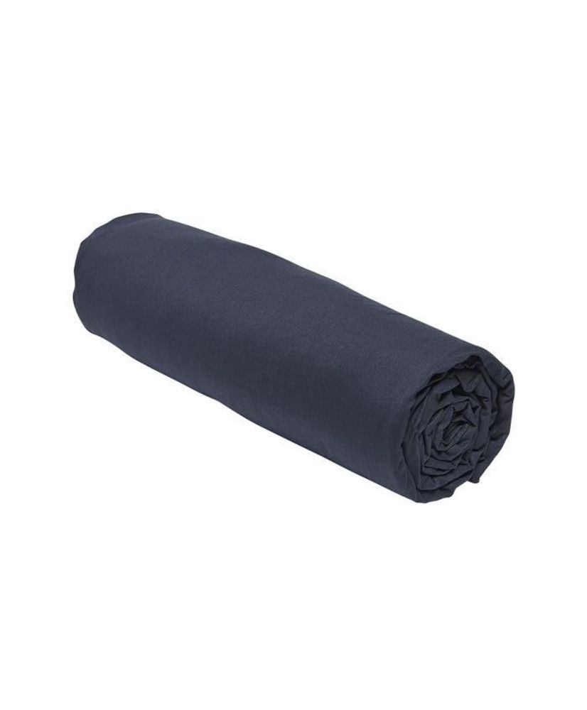 Fitted sheet - 140 x 190 cm plain - Navy Fitted sheet - 140 x 190 cm plain - Navy