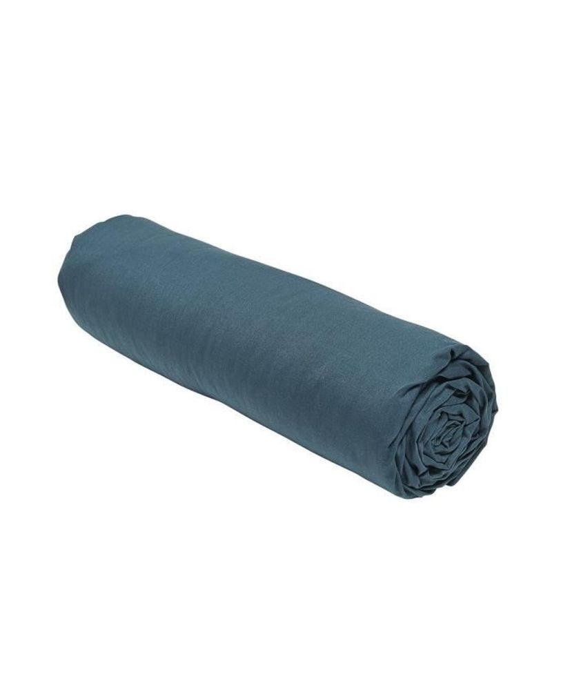 Drap housse - 140 x 190 cm uni - Paon Drap housse - 140 x 190 cm uni - Paon