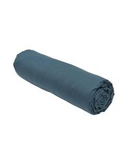 Drap housse - 160 x 200+23 cm uni - Paon