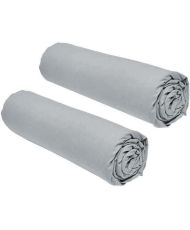 2 draps housses - 140 x 190 cm -Acier