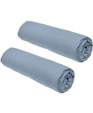 2 fitted sheets - 160 x 200 cm - Denim