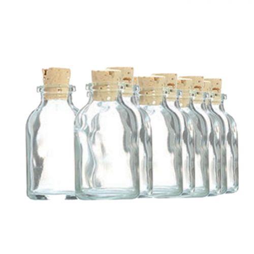 50 mini botellas de vidrio 6 cm con corcho 50 mini botellas de vidrio 6 cm con corcho