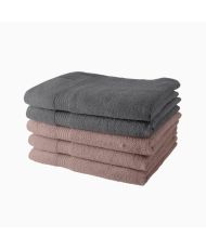 5 Draps de Bain 70 x 130 cm3 roses des sables + 2 acier