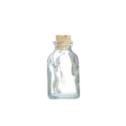 Mini botella de vidrio 6 cm con corcho Mini botella de vidrio 6 cm con corcho