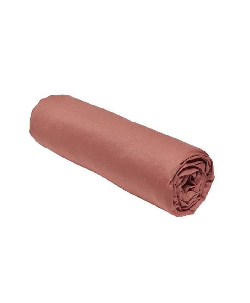 Drap housse - 160 x 200+30 cm uni - Terracotta Drap housse - 160 x 200+30 cm uni - Terracotta