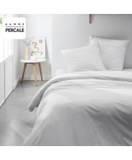Bettwäscheset – 240 x 260 cm – 100 % Perkal-Makramee-Finish – Kreide