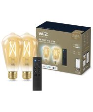  Starter kit di 2 lampadine Edison bianche variabili E27 50W collegate