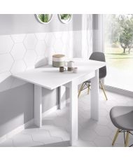 Square kitchen table - melamine - White - 67 x 67 x 79 cm