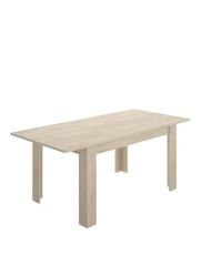 Sala da pranzo completa NESS - Credenza, Vetrina e Tavolo - Legno e melaminico bianco
