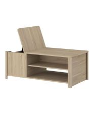 Rectangular BETTY coffee table - Paper-coated particle board - oak - Classic - 110 x 42 x 60 cm
