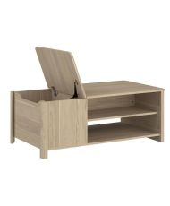 Rectangular BETTY coffee table - Paper-coated particle board - oak - Classic - 110 x 42 x 60 cm