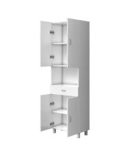 Columna de baño de 4 puertas - Blanco - 50 cm