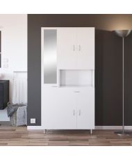 Mobile da bagno 5 ante 88 cm - Bianco Opaco