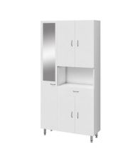 Mobile da bagno 5 ante 88 cm - Bianco Opaco