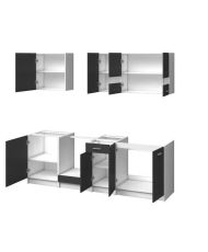 Cucina completa 240 cm - 7 elementi - Grigio Opaco