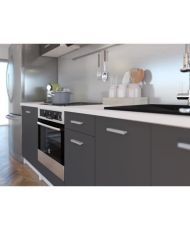 Cuisine complete 240 cm - 7 éléments - Gris Mat