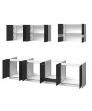 Komplette Küche 300 cm – Mattgrau