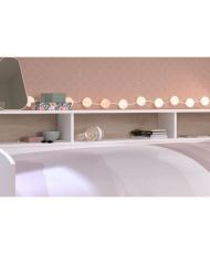 Dormeuse con 2 cassetti 90 x 200/190 cm - Rovere opaco e bianco