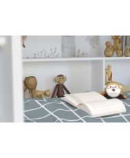 Etagenbetten für Kinder – Eiche und Ombre White – inklusive Boxspringbetten – 2 x 90 x 200 cm