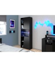 Gaming desk and bookcase set - black
