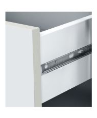 Meuble d'entrée - Blanc Brillant et Gris cendré- KENDRA