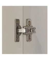 Meuble d'entrée - Blanc Brillant et Gris cendré- KENDRA