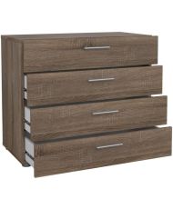  Kommode mit 4 Schubladen – Trüffeleiche – 80 x 40 x 68,5 cm