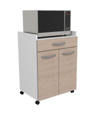 Desserte de 60 cm - 1 Tiroir et 1 Porte - 60 x 44 x 81 cm - Coloris Chene