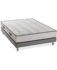 Colchón + somier 160 x 200 + edredón + 2 almohadas - Espuma - 25 cm