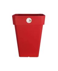 Soleilla quadratischer Kunststofftopf 39 x 39 x 53 cm – 49 l – Rot