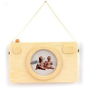 Cadre photo en bois - Appareil photo Polaroïd 20 x 12 cm