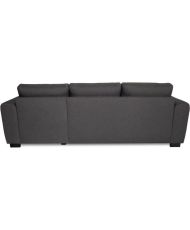 Canapé d'angle fixe réversible 4 places - Tissu Anthracite - 245 x 150 x 86 cm 