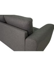 Canapé d'angle fixe réversible 4 places - Tissu Anthracite - 245 x 150 x 86 cm 