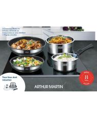 Batterie de cuisine 8 pièces - Inox 