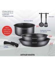 Cookware set - Aluminum - Non-stick - 6 pieces