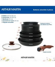 Batterie de cuisine 8 pièces - Aluminium 